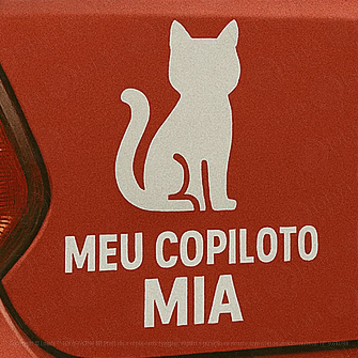 Meu Copiloto Mia Gato Adesivos Para Carro Mod:145