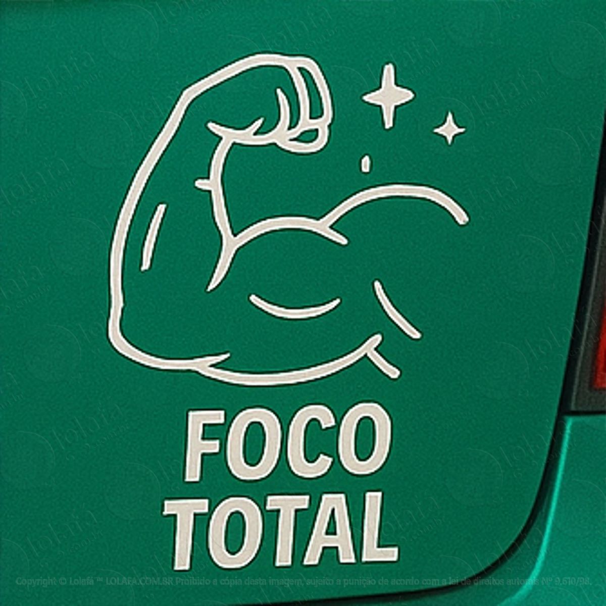 Foco Total Academia Musculação Fitness Adesivos Para Carro Mod:161