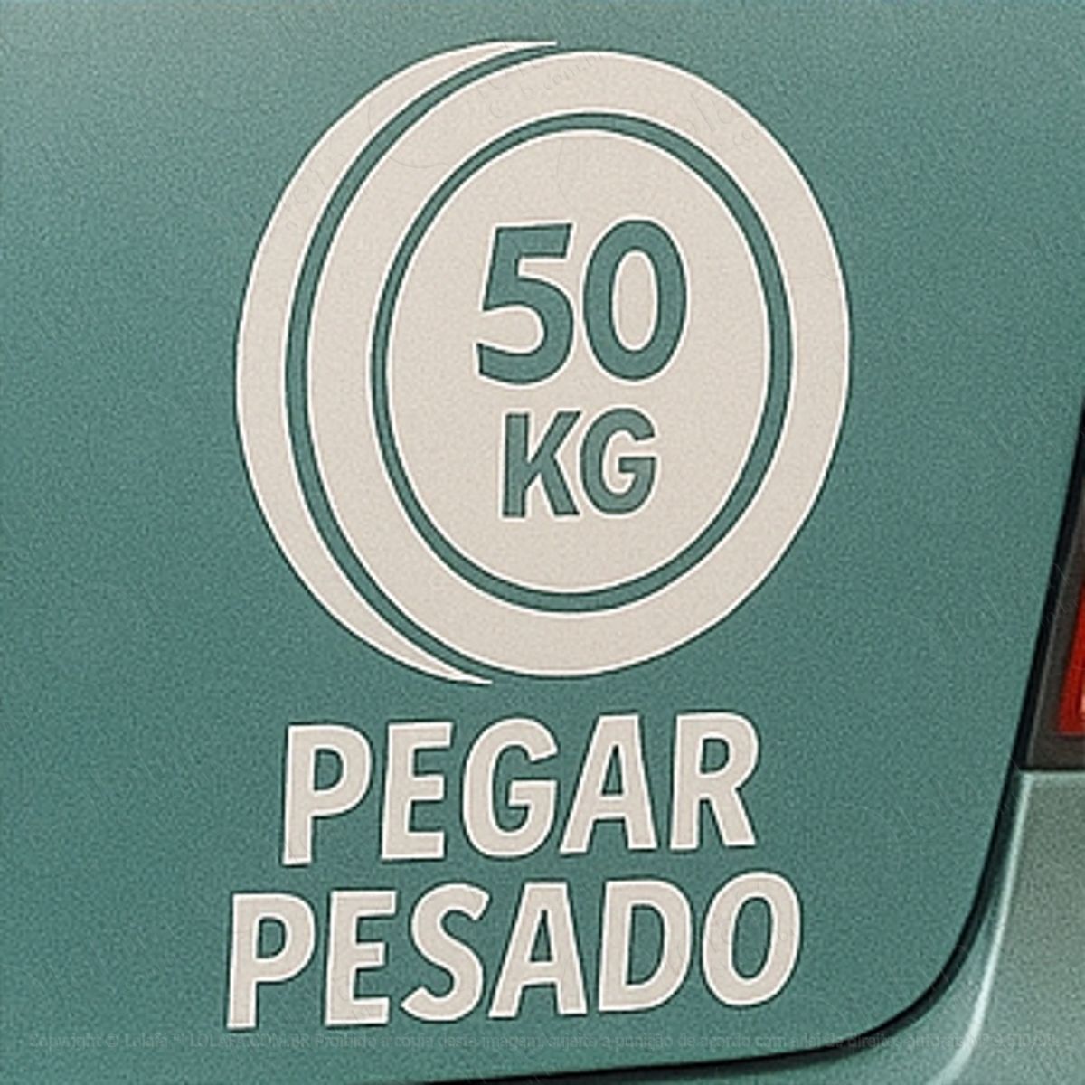 Pegar Pesado 50Kg Academia Musculação Adesivos Para Carro Mod:193