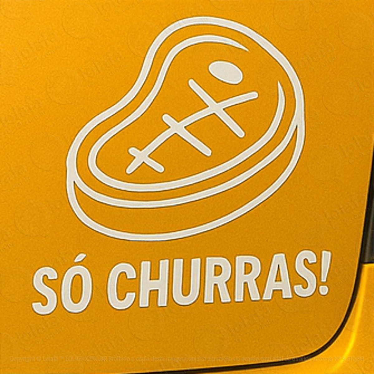 Só Churras Churrasco Adesivos Para Carro Mod:195