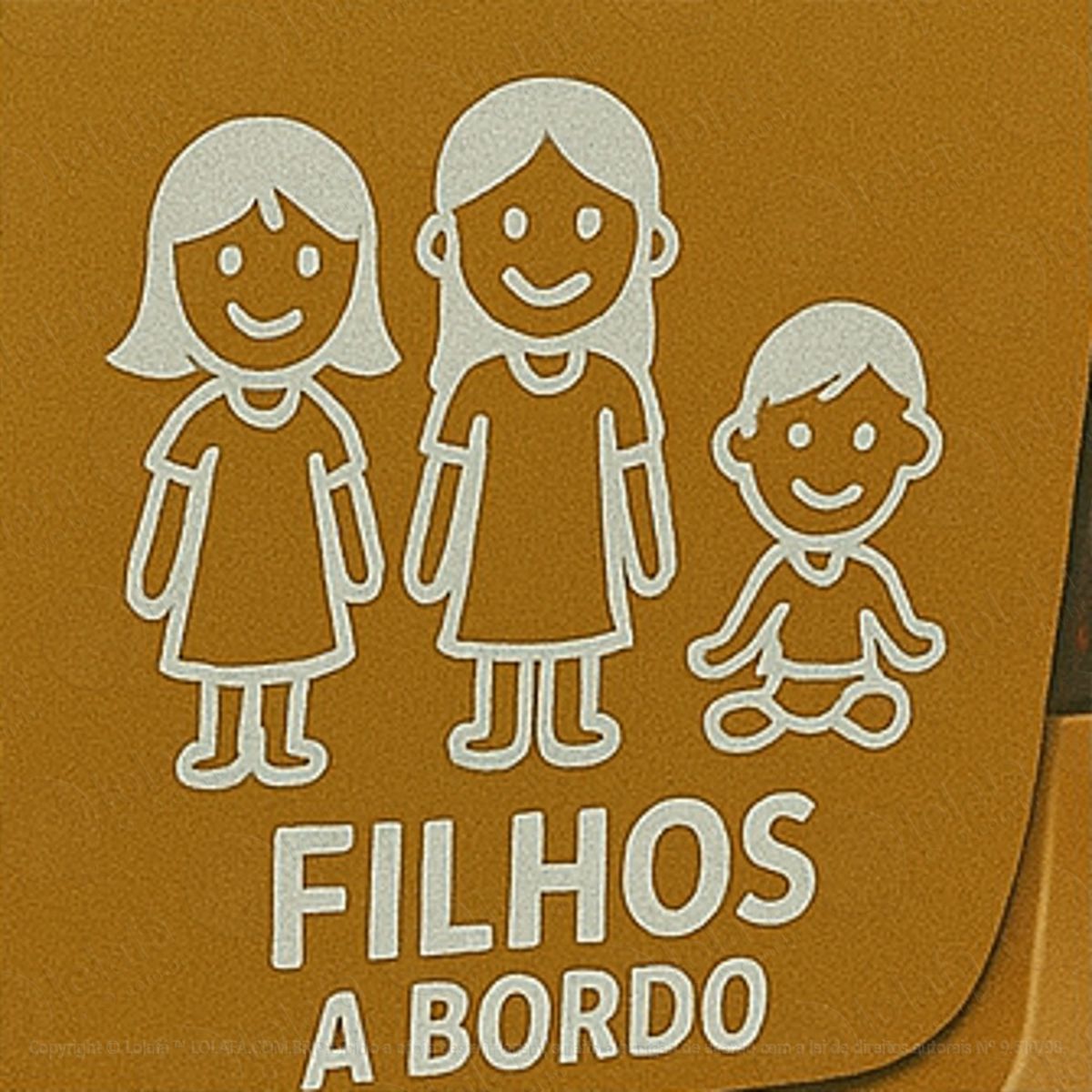 Filhos a Bordo Adesivos Para Carro Mod:198