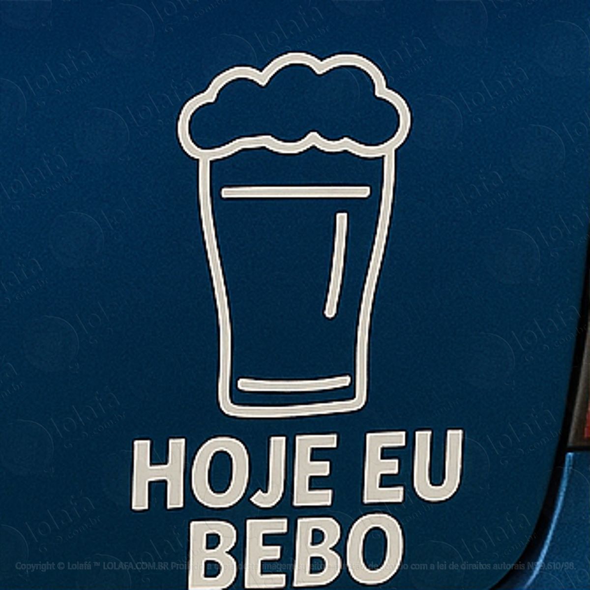 Hoje eu Bebo Cerveja Adesivos Para Carro Mod:202