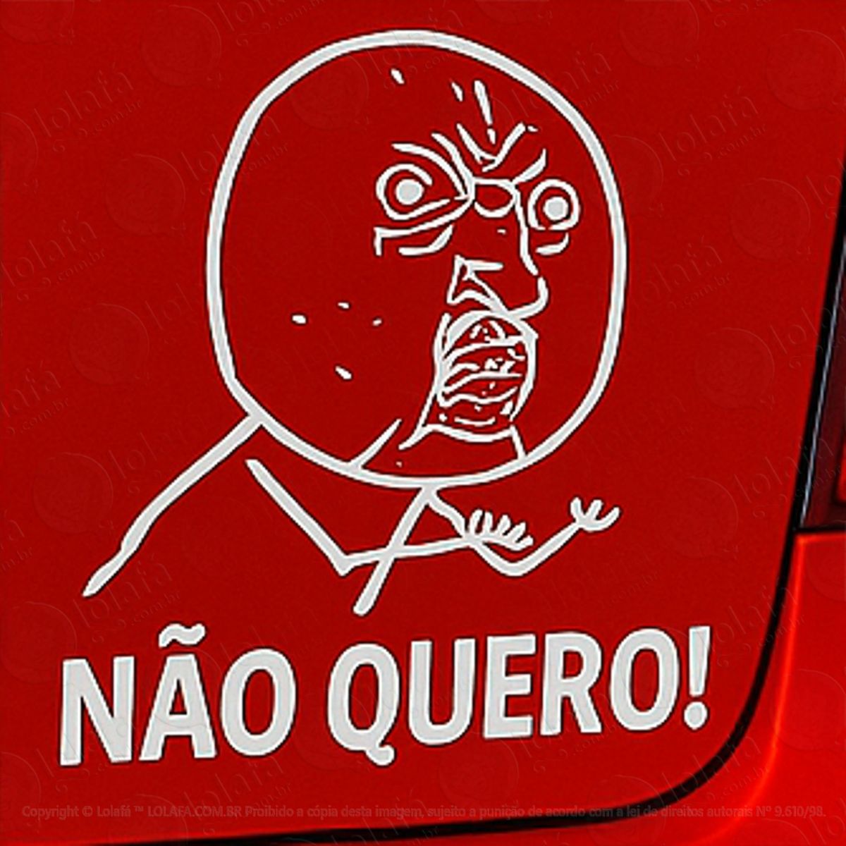 Troll Face Meme Não Quero Adesivos Para Carro Mod:217