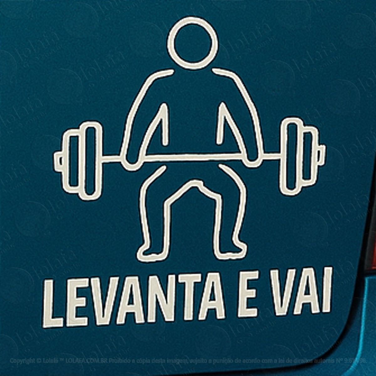Levanta e Vai Treino Musculação Academia Adesivos Para Carro Mod:235