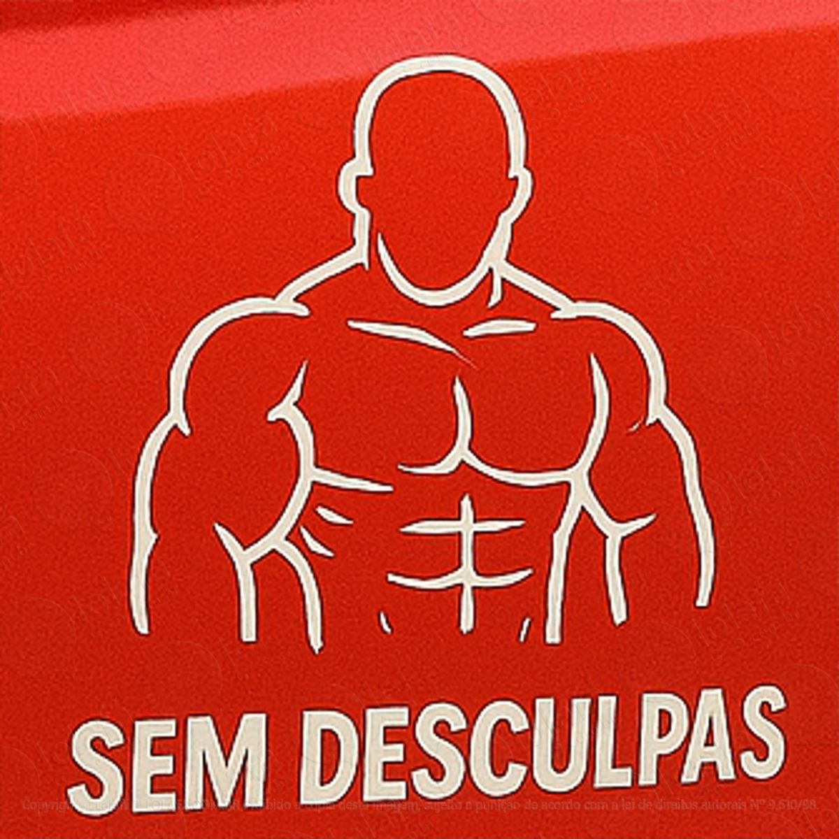 Sem Desculpas Academia Treino Musculação Fitness Adesivos Para Carro Mod:244