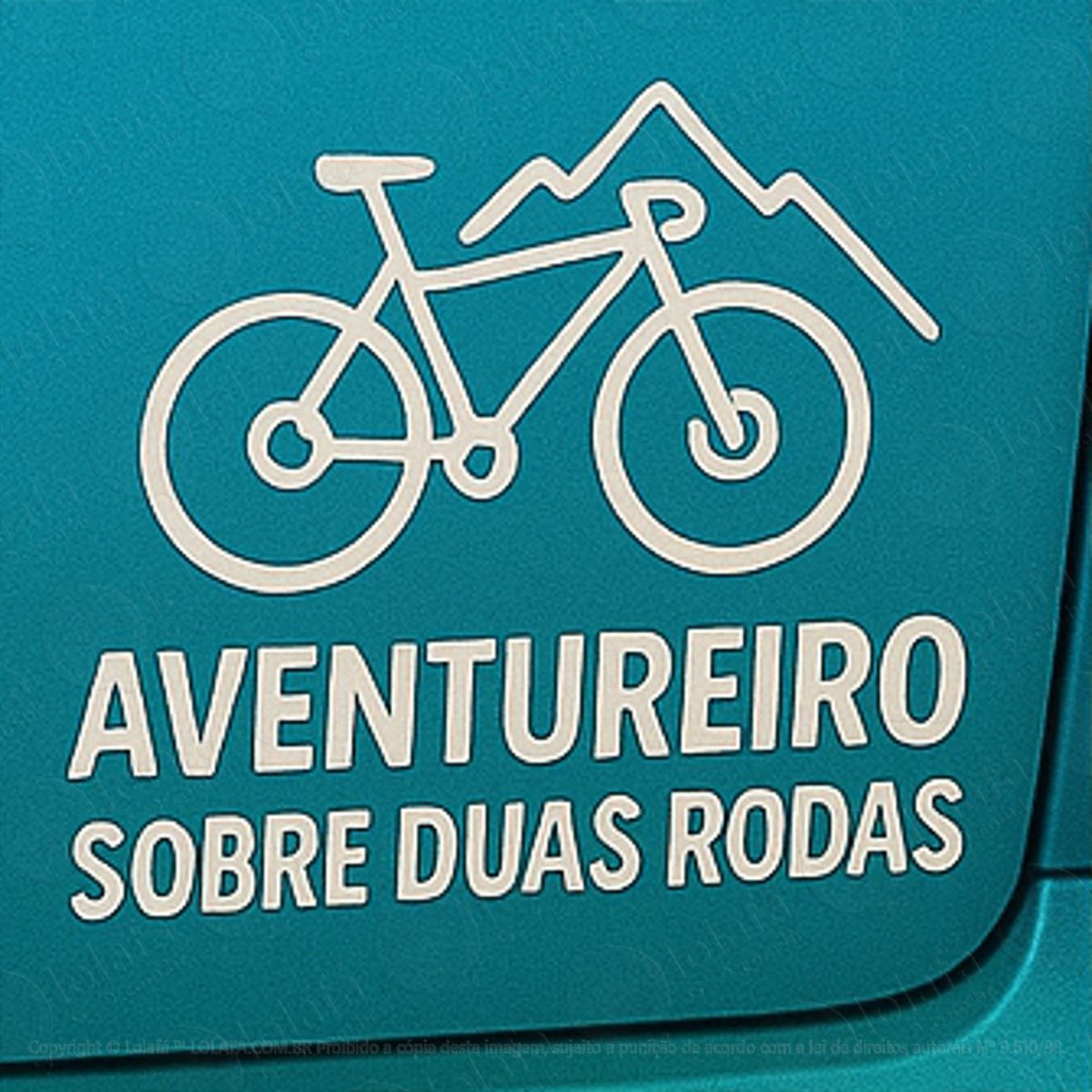 Aventureiro Sobre Duas Rodas Bike Bicileta Ciclismo Adesivos Para Carro Mod:267