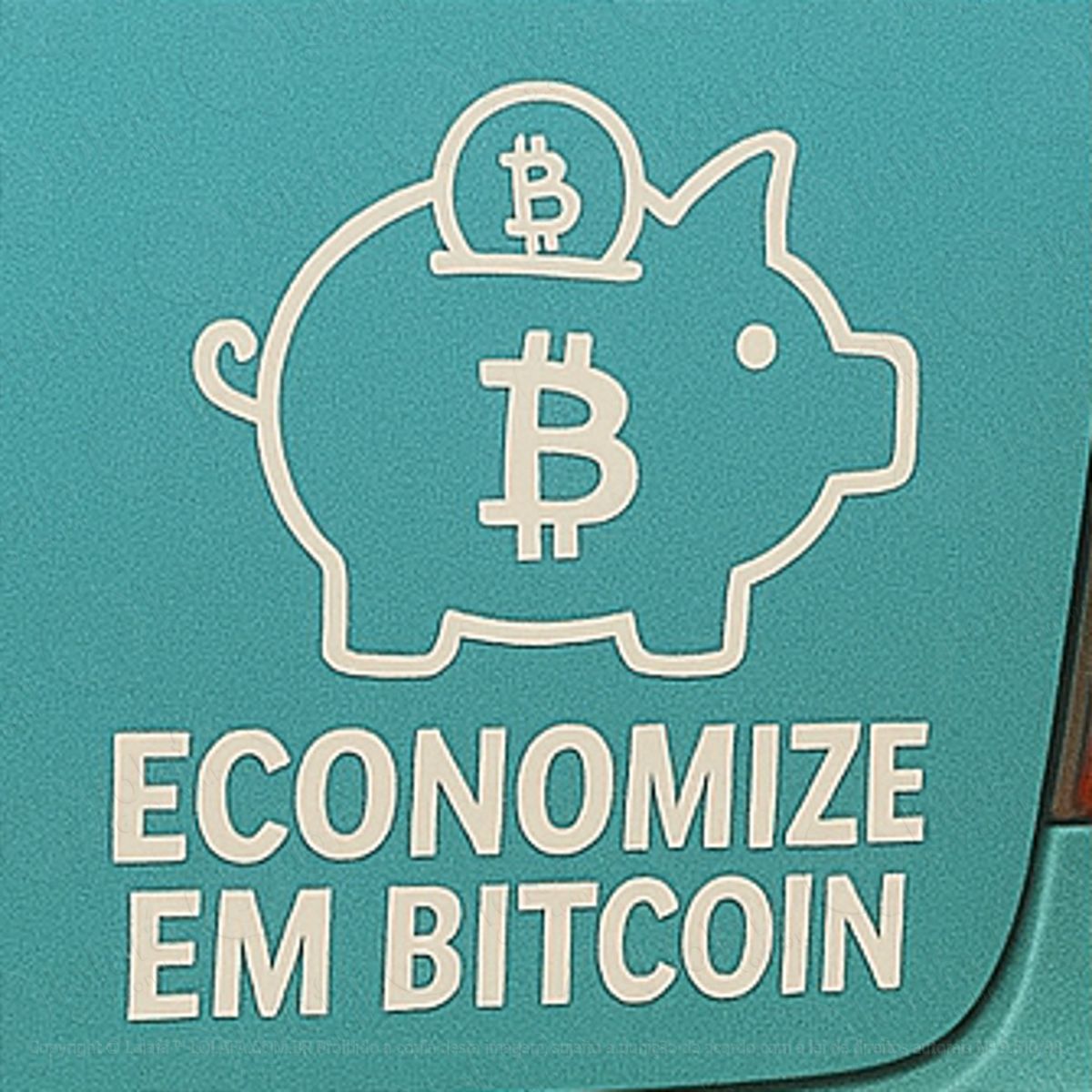 Economize em Bitcoin Adesivos Para Carro Mod:277