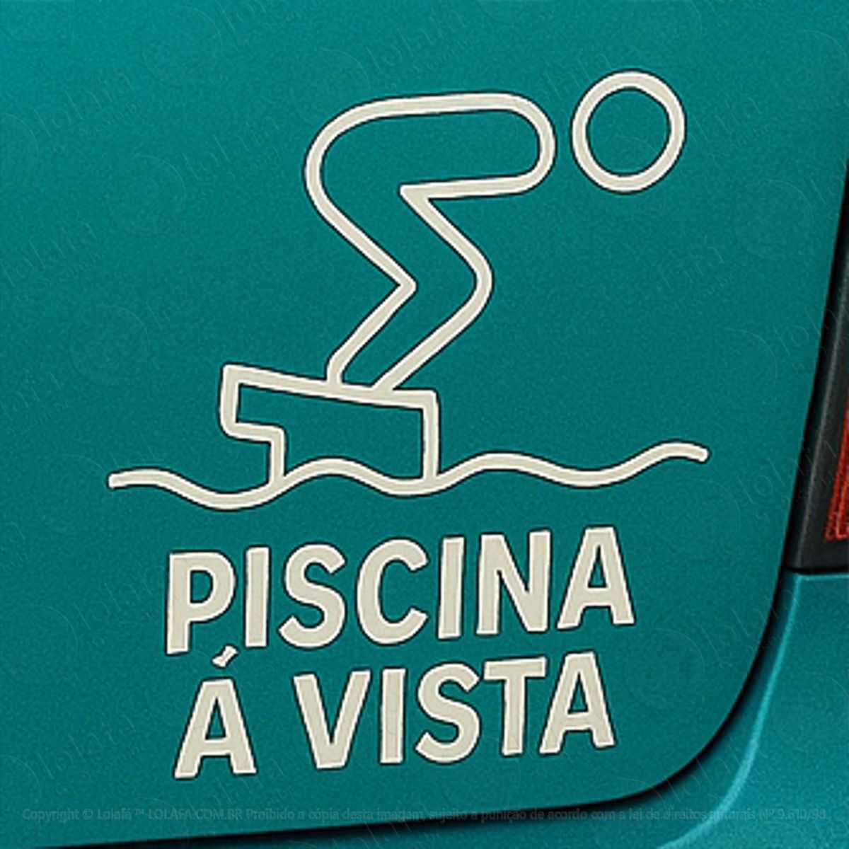Piscina à Vista Natação Adesivos Para Carro Mod:288