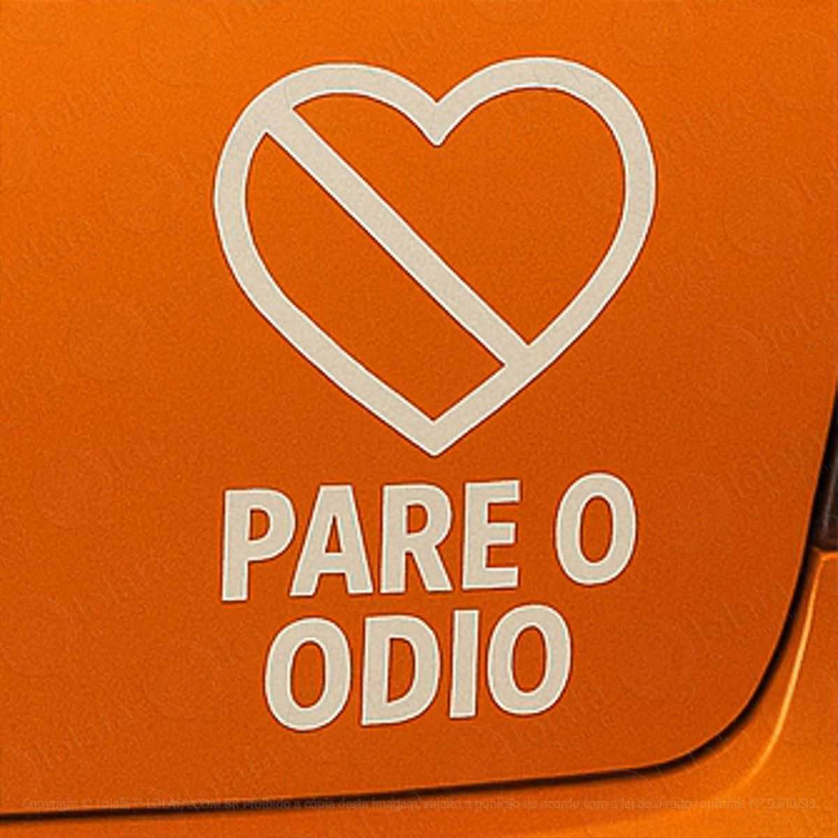 Pare o Ódio Adesivos Para Carro Mod:290