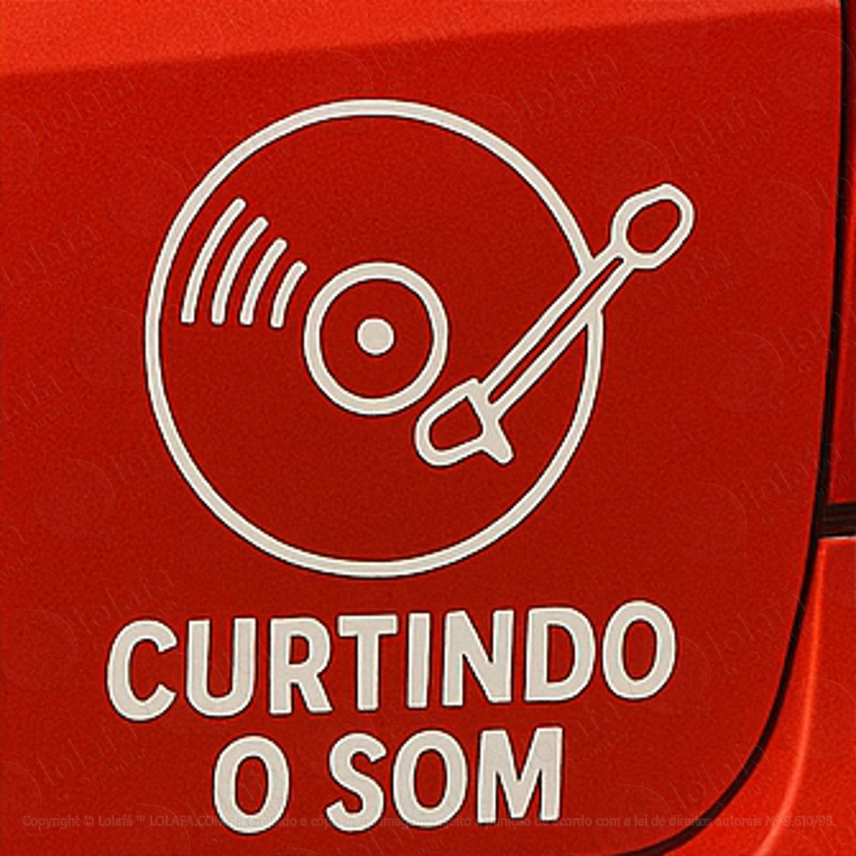 Curtindo o Som Vitrola Adesivos Para Carro Mod:298