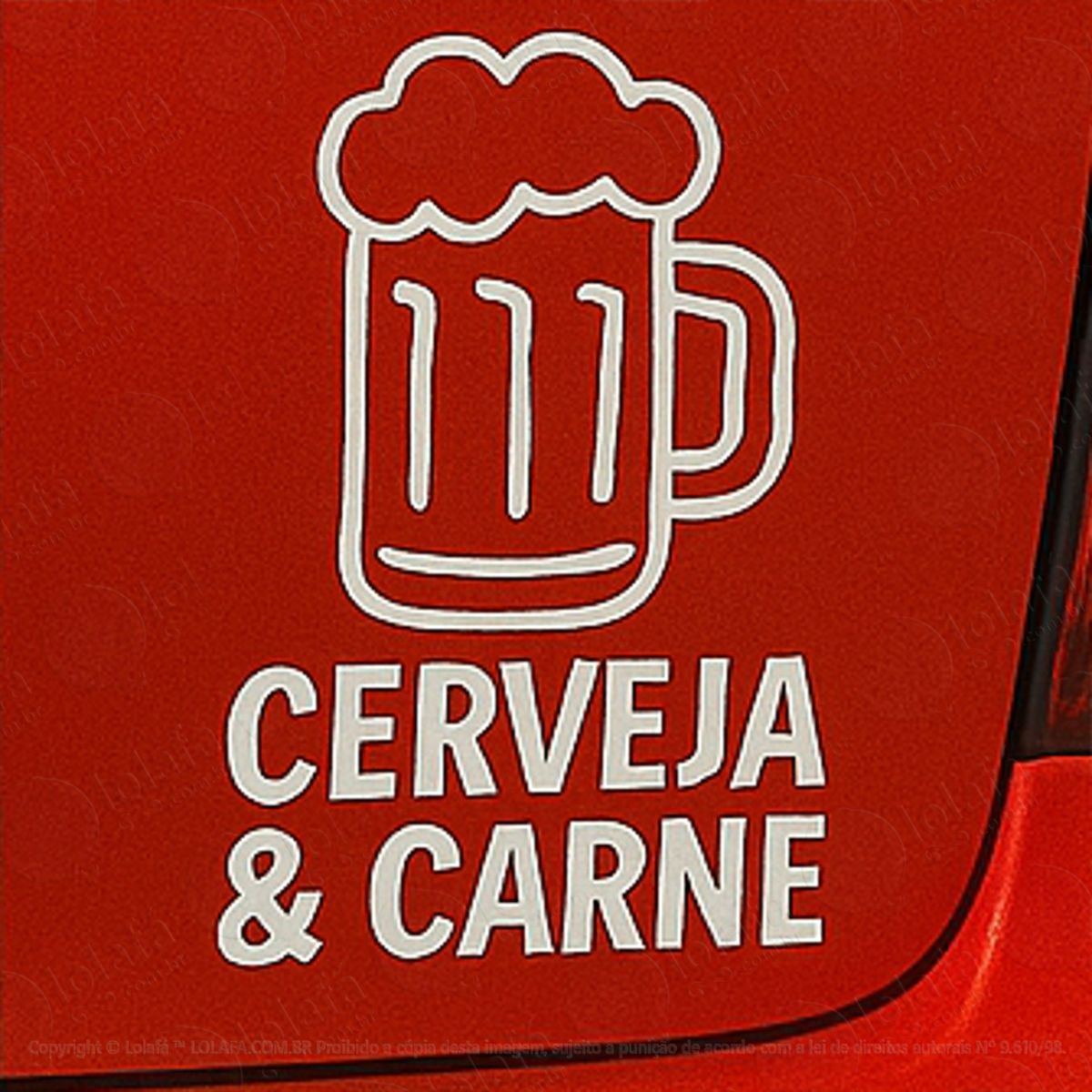 Cerveja e Carne Chopp Adesivos Para Carro Mod:331