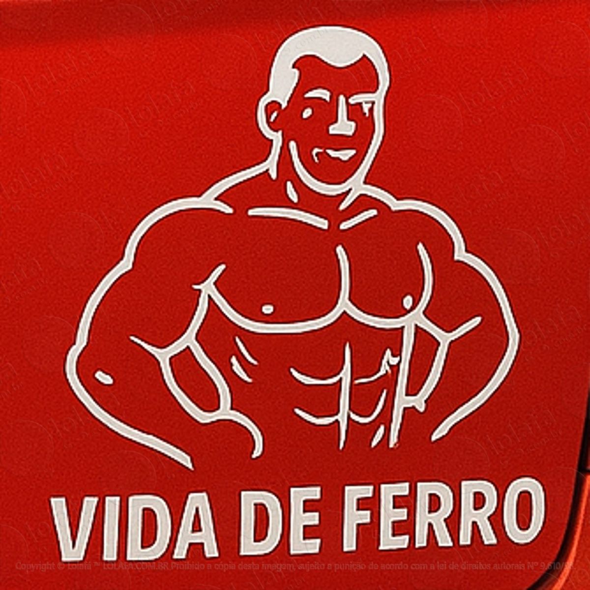 Vida de Ferro Academia Musculação Fitness Adesivos Para Carro Mod:333