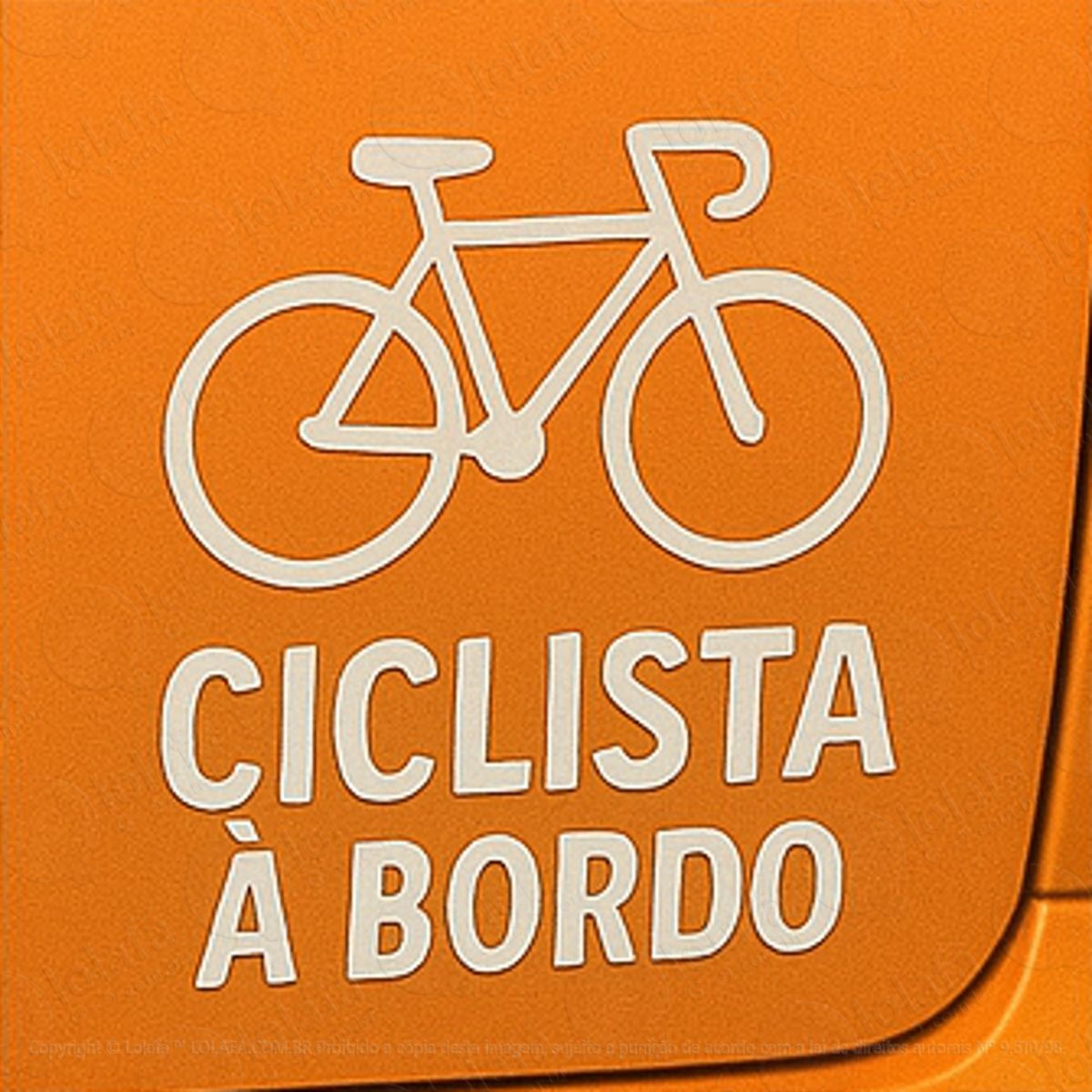 Ciclista a Bordo Bike Bicileta Ciclismo Adesivos Para Carro Mod:340