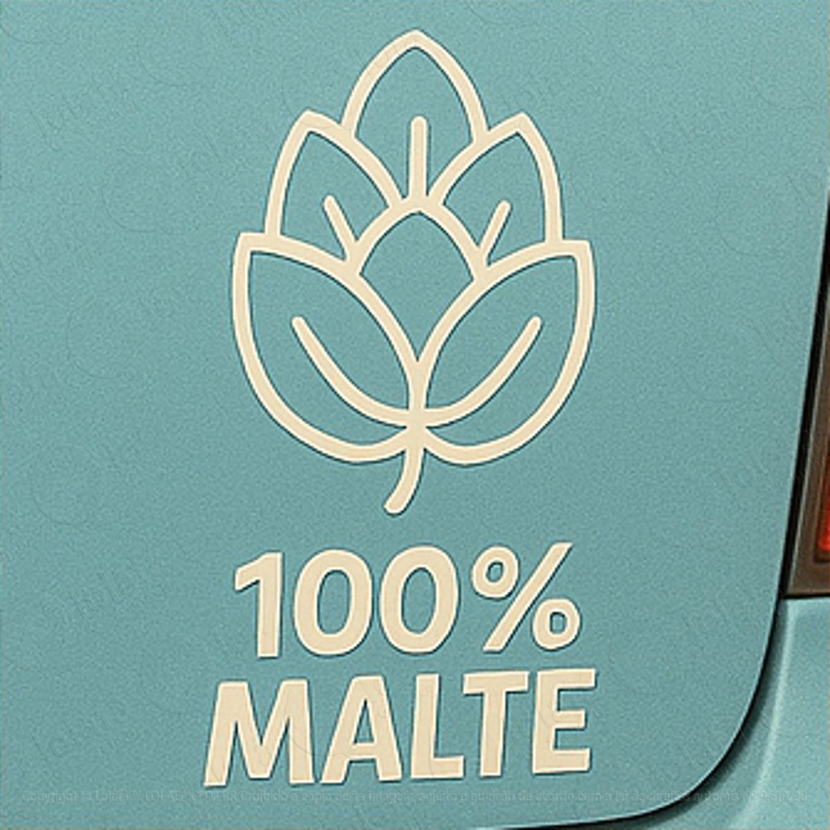 100% Malte Cerveja Chopp Adesivos Para Carro Mod:354