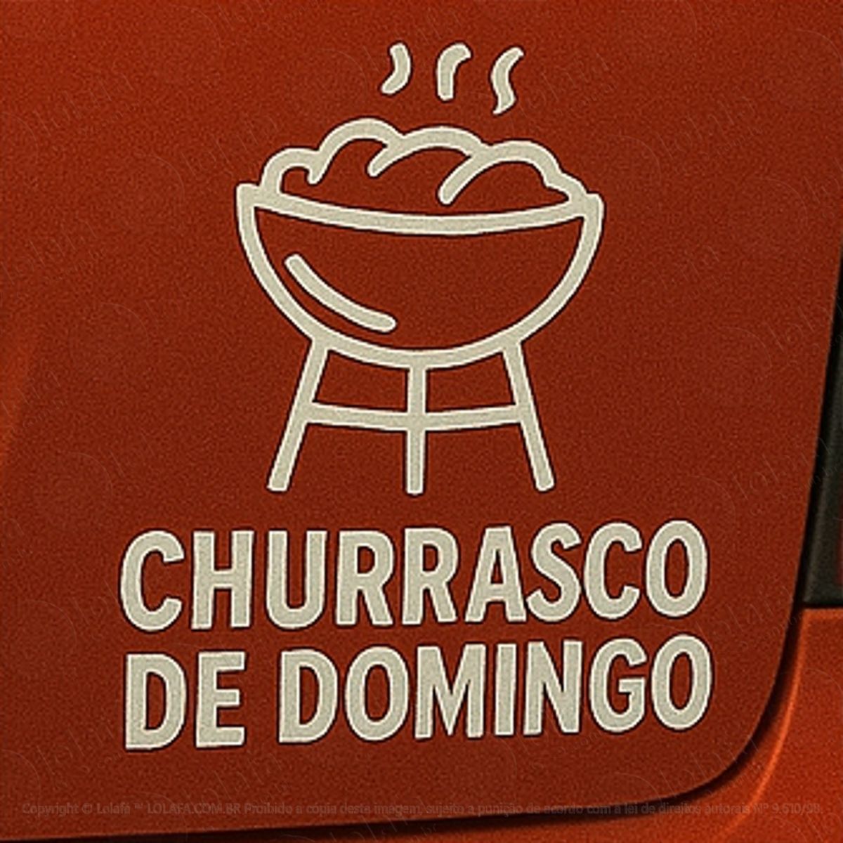 Churrasco de Domingo Adesivos Para Carro Mod:370