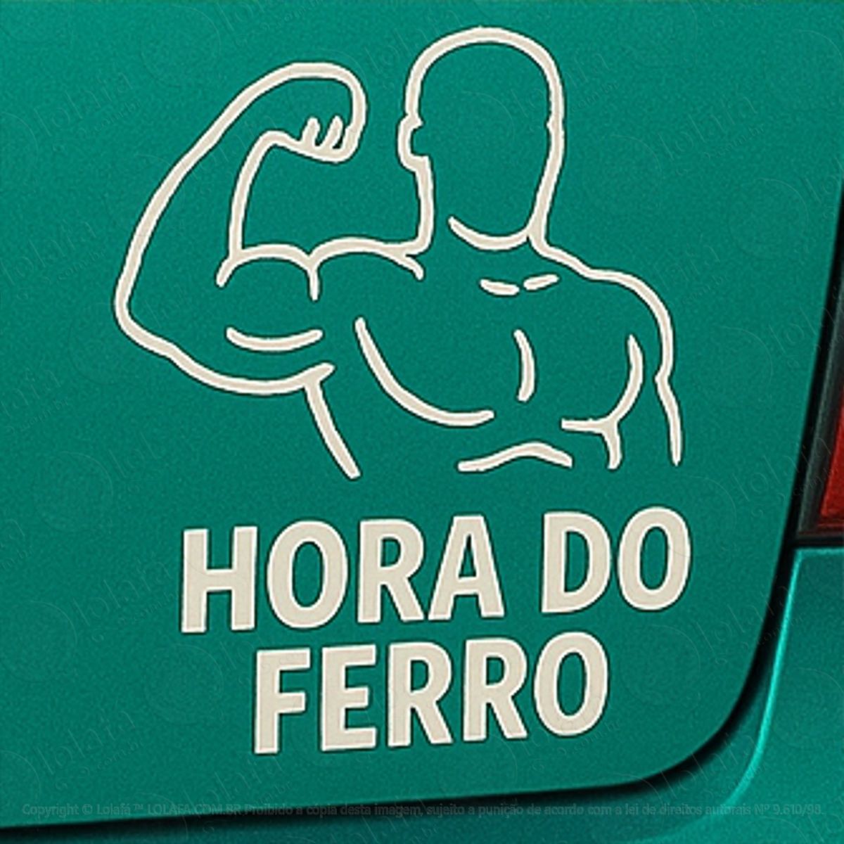 Hora do Ferro Musculação Academia Adesivos Para Carro Mod:371