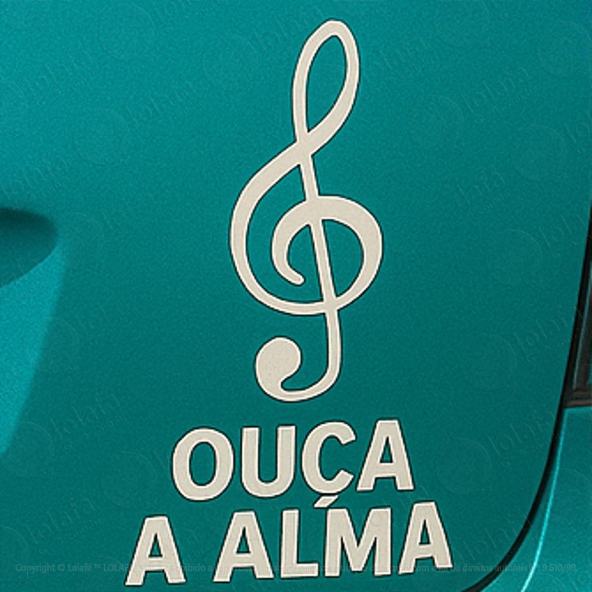 Nota Musical Ouça a Alma Adesivos Para Carro Mod:381