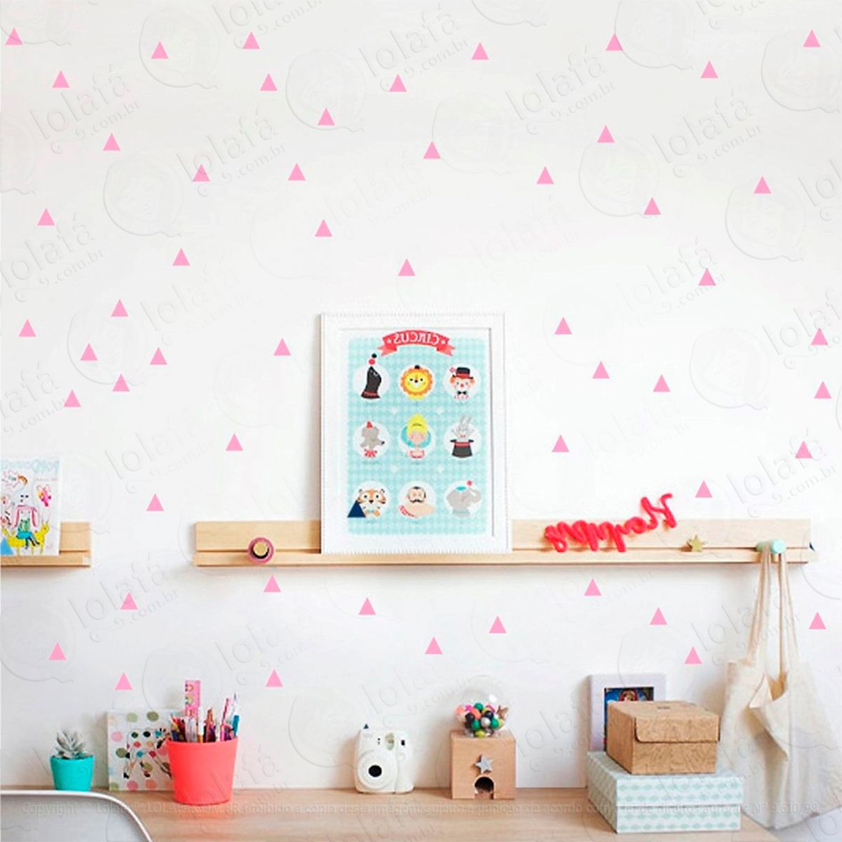 Adesivos Triângulos 180 Peças Adesivos para Quarto de Bebê Infantil Mod:275