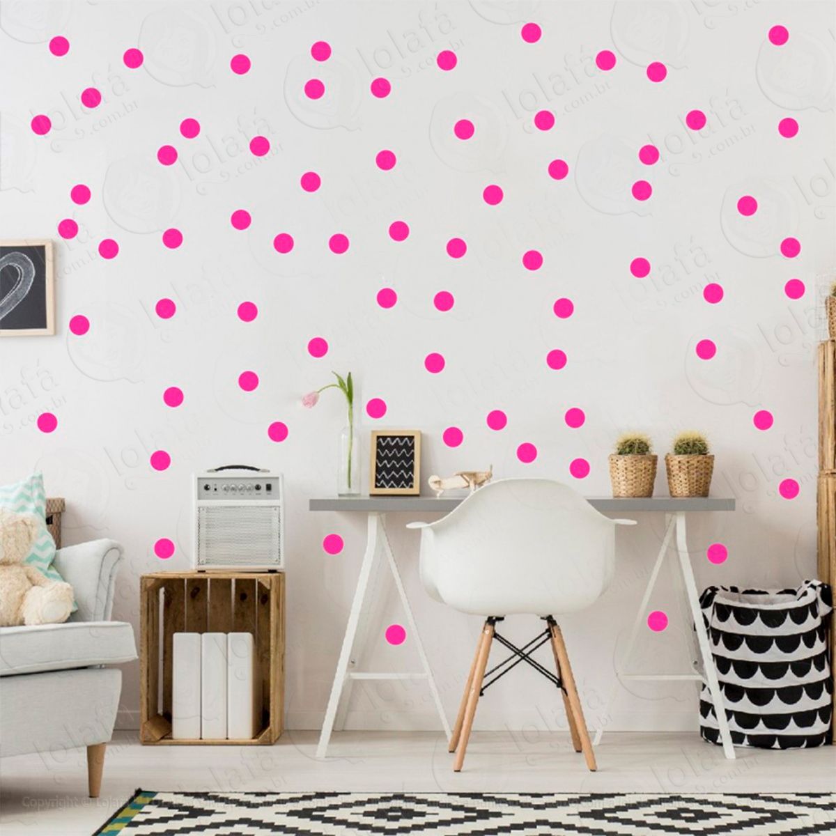 Adesivos Bolinhas 360 Peças Adesivos para Quarto de Bebê Infantil Mod:303