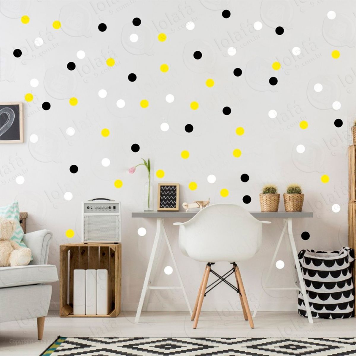 Adesivos Bolinhas 360 Peças Adesivos para Quarto de Bebê Infantil Mod:306