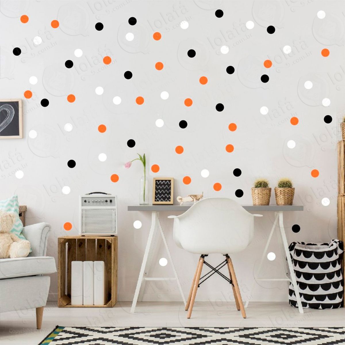 Adesivos Bolinhas 360 Peças Adesivos para Quarto de Bebê Infantil Mod:323
