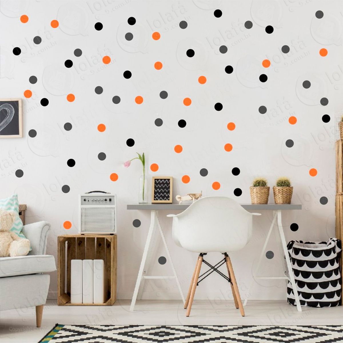 Adesivos Bolinhas 360 Peças Adesivos para Quarto de Bebê Infantil Mod:326