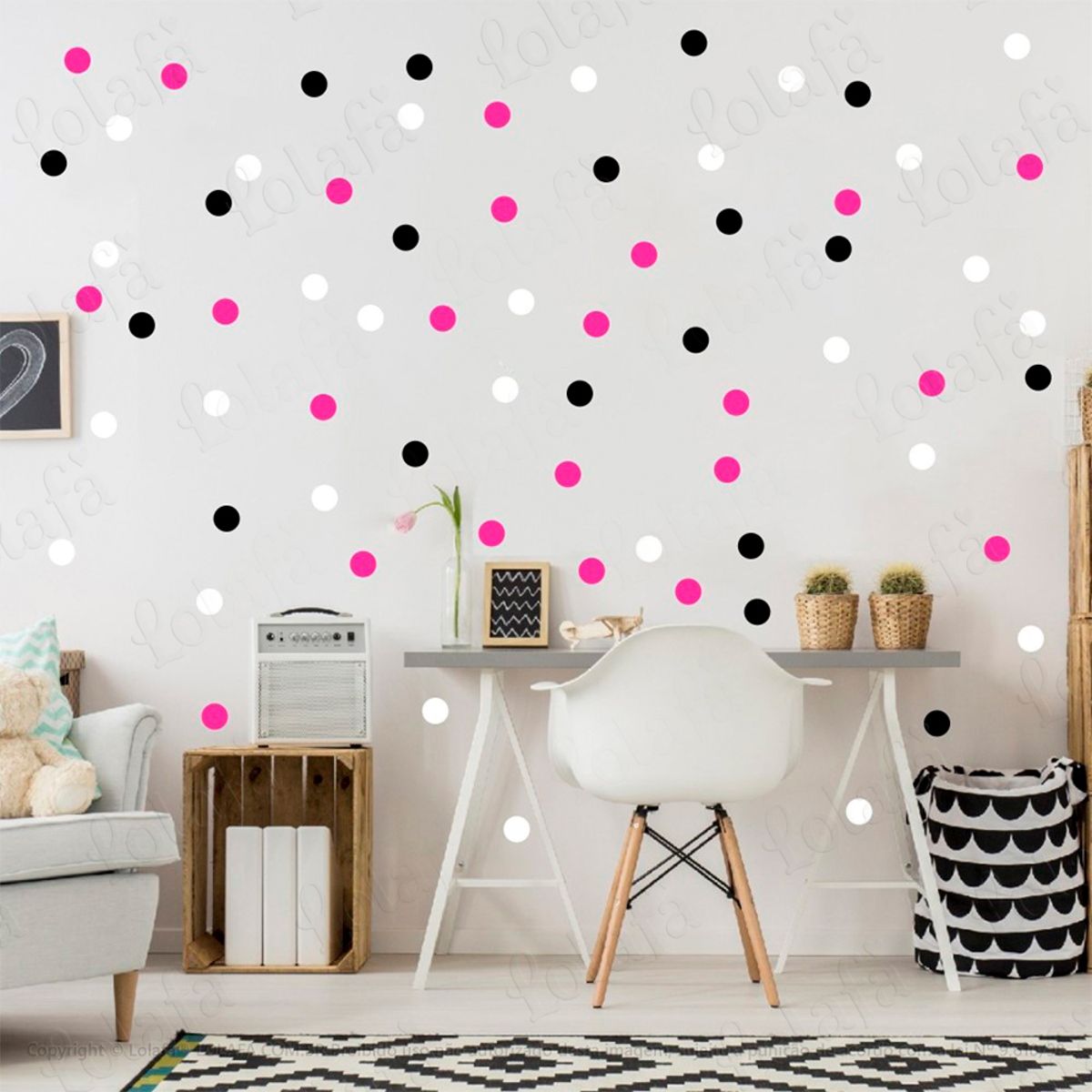 Adesivos Bolinhas 360 Peças Adesivos para Quarto de Bebê Infantil Mod:331