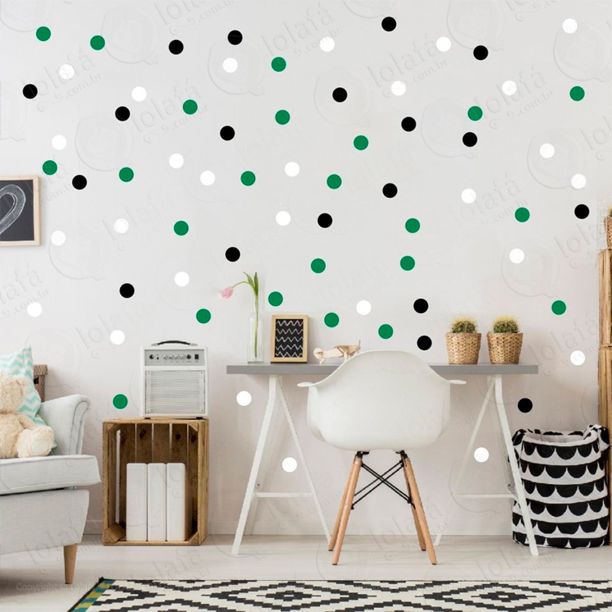 Adesivos Bolinhas 360 Peças Adesivos para Quarto de Bebê Infantil Mod:334