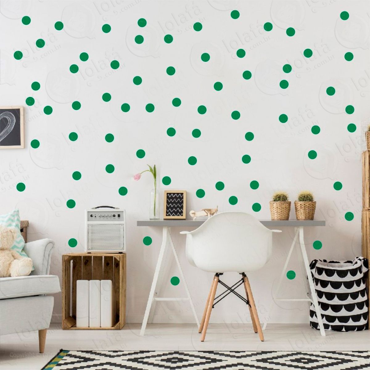 Adesivos Bolinhas 360 Peças Adesivos para Quarto de Bebê Infantil Mod:340