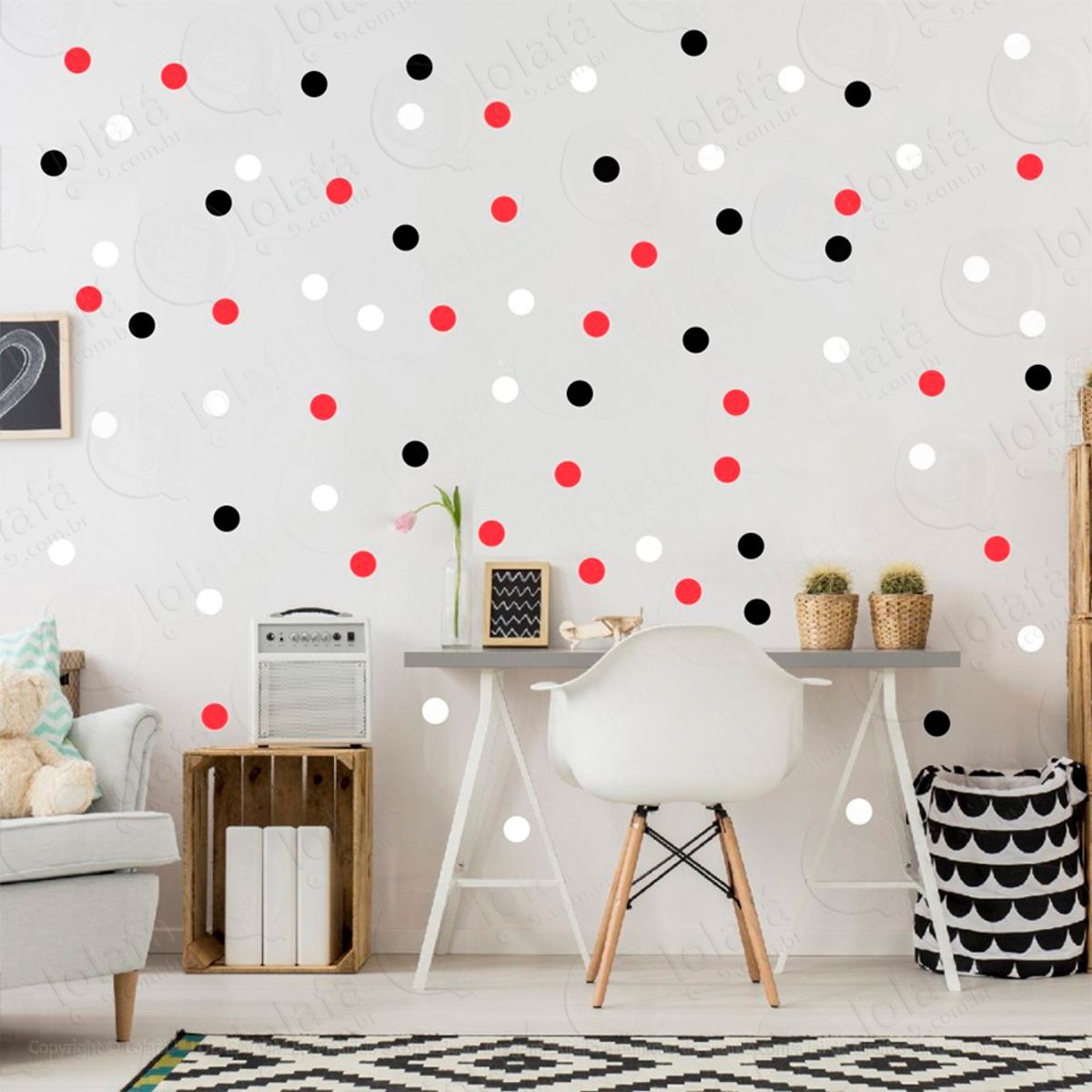 Adesivos Bolinhas 360 Peças Adesivos para Quarto de Bebê Infantil Mod:343
