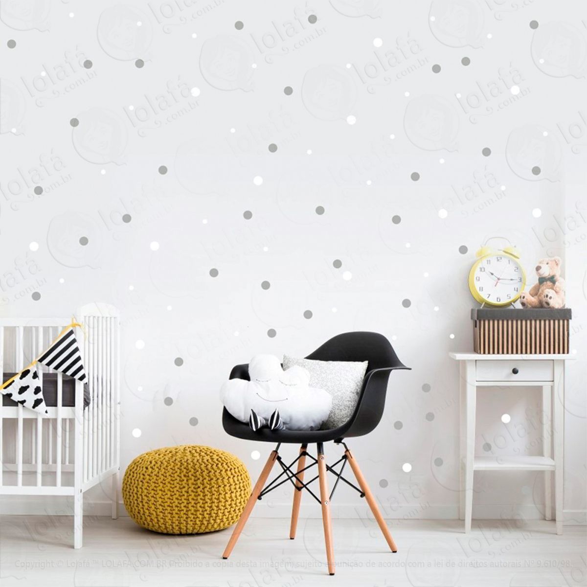 Adesivos Bolinhas 411 Peças Adesivos para Quarto de Bebê Infantil Mod:395