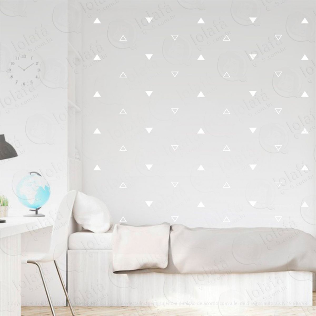 Adesivos Triângulos 432 Peças Adesivos para Quarto de Bebê Infantil Mod:462