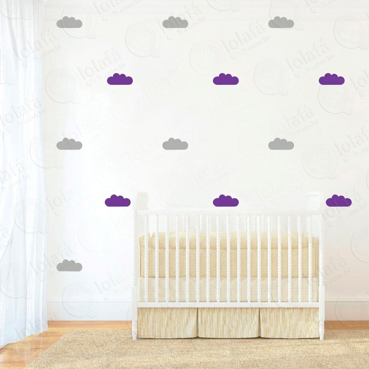 Adesivos Nuvens 40 Peças Adesivos para Quarto de Bebê Infantil Mod:483