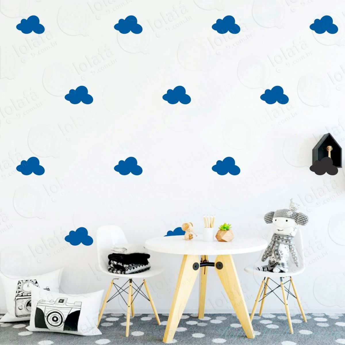 Adesivos Nuvens 36 Peças Adesivos para Quarto de Bebê Infantil Mod:511