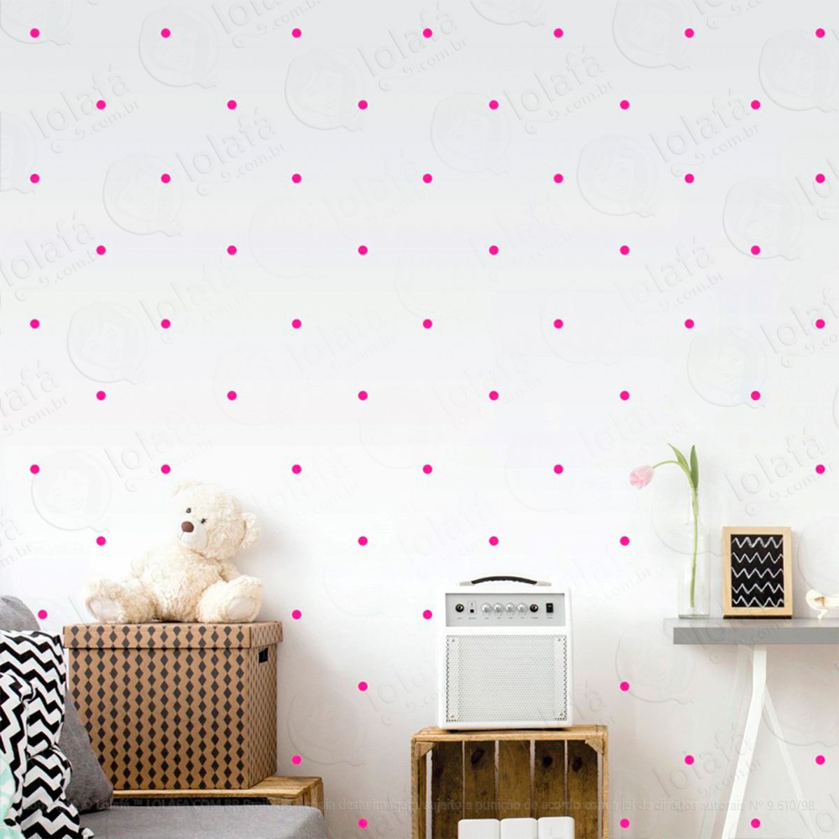 Adesivos Bolinhas 456 Peças Adesivos para Quarto de Bebê Infantil Mod:722