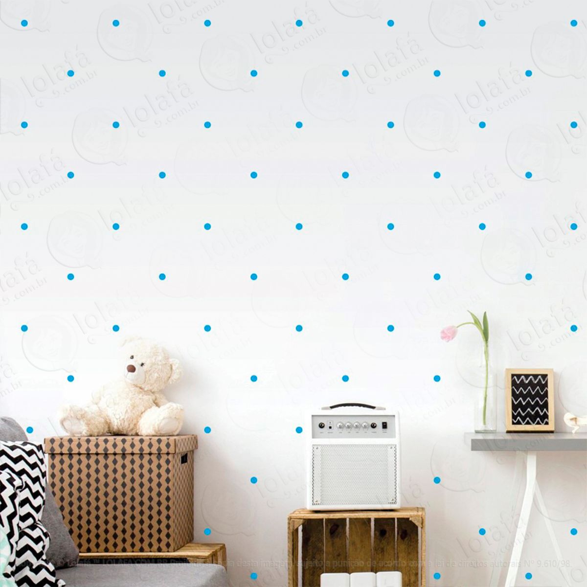 Adesivos Bolinhas 456 Peças Adesivos para Quarto de Bebê Infantil Mod:731