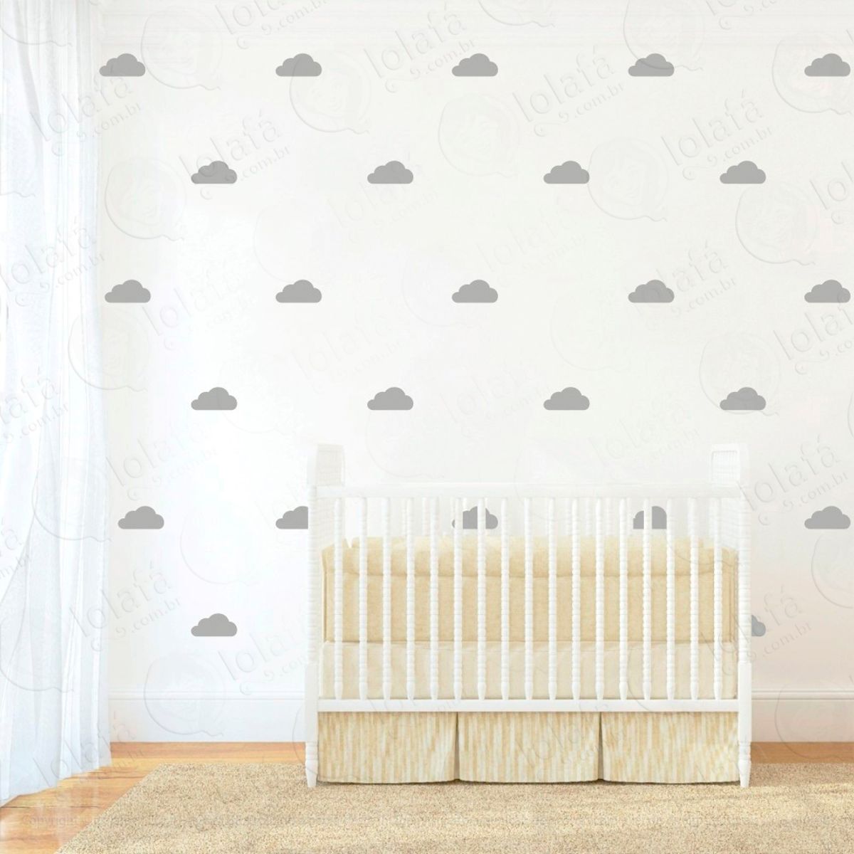 Adesivos Nuvens 120 Peças Adesivos para Quarto de Bebê Infantil Mod:883