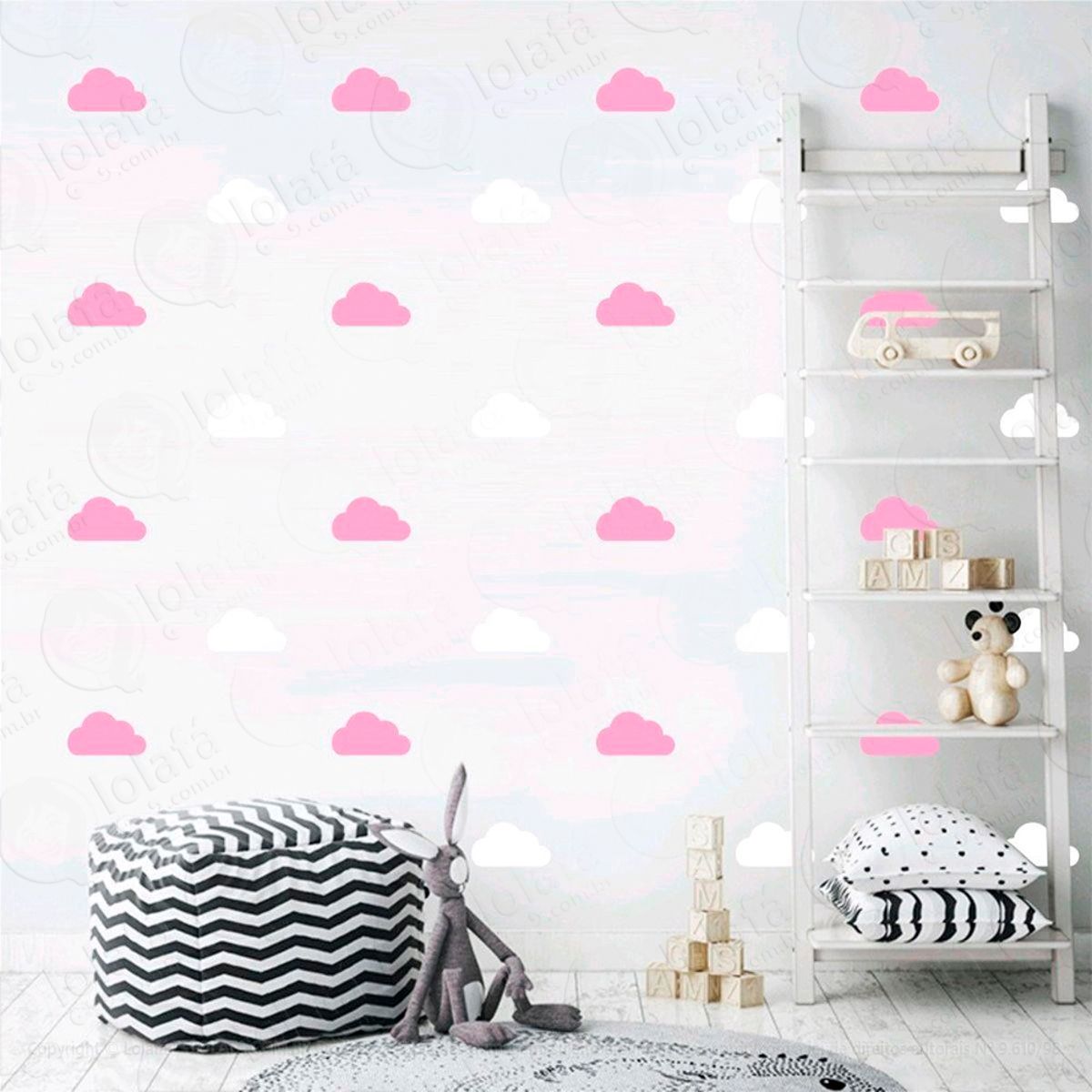 Adesivos Nuvens 72 Peças Adesivos para Quarto de Bebê Infantil Mod:964