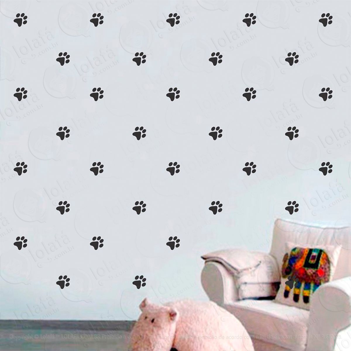 Adesivos Patinhas 48 Peças Adesivos para Quarto de Bebê Infantil Mod:997