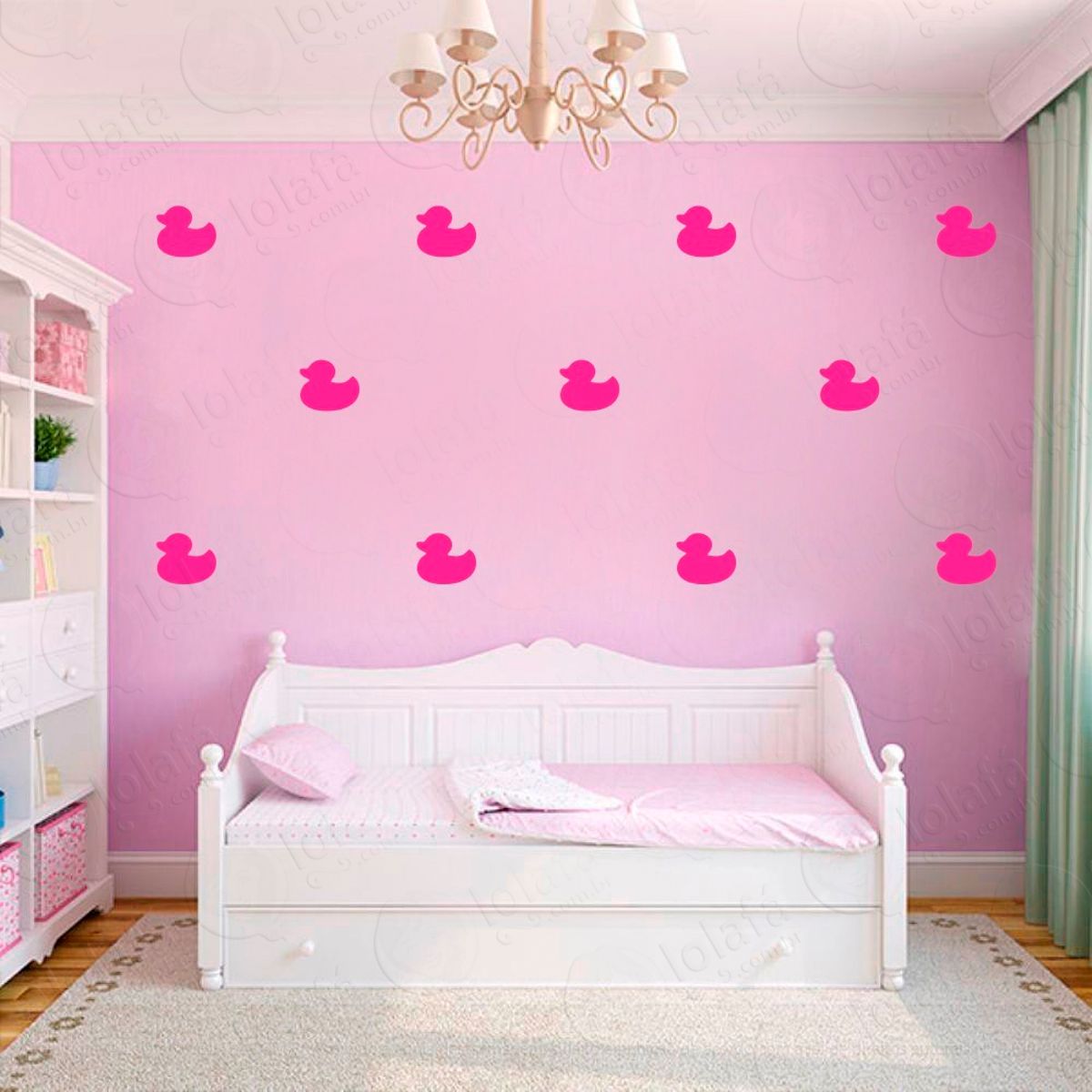 Adesivos Patinho 48 Peças Adesivos para Quarto de Bebê Infantil Mod:999