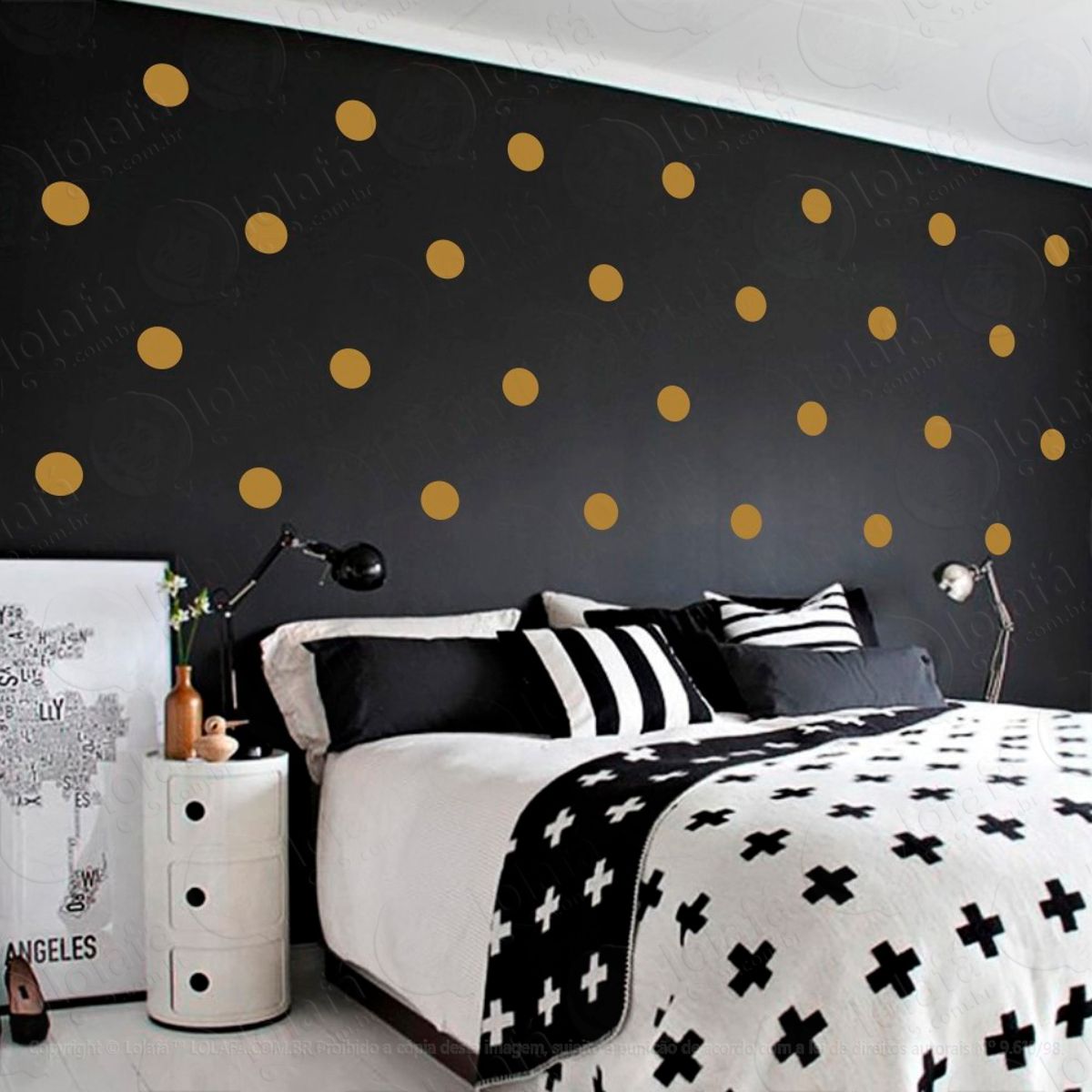 Adesivos Bolinhas 48 Peças Adesivos para Quarto de Bebê Infantil Mod:1002