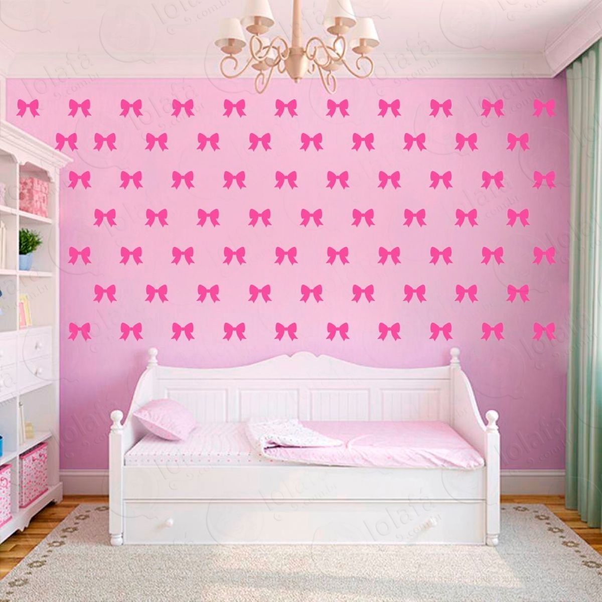 Adesivos Laços 32 Peças Adesivos para Quarto de Bebê Infantil Mod:1003