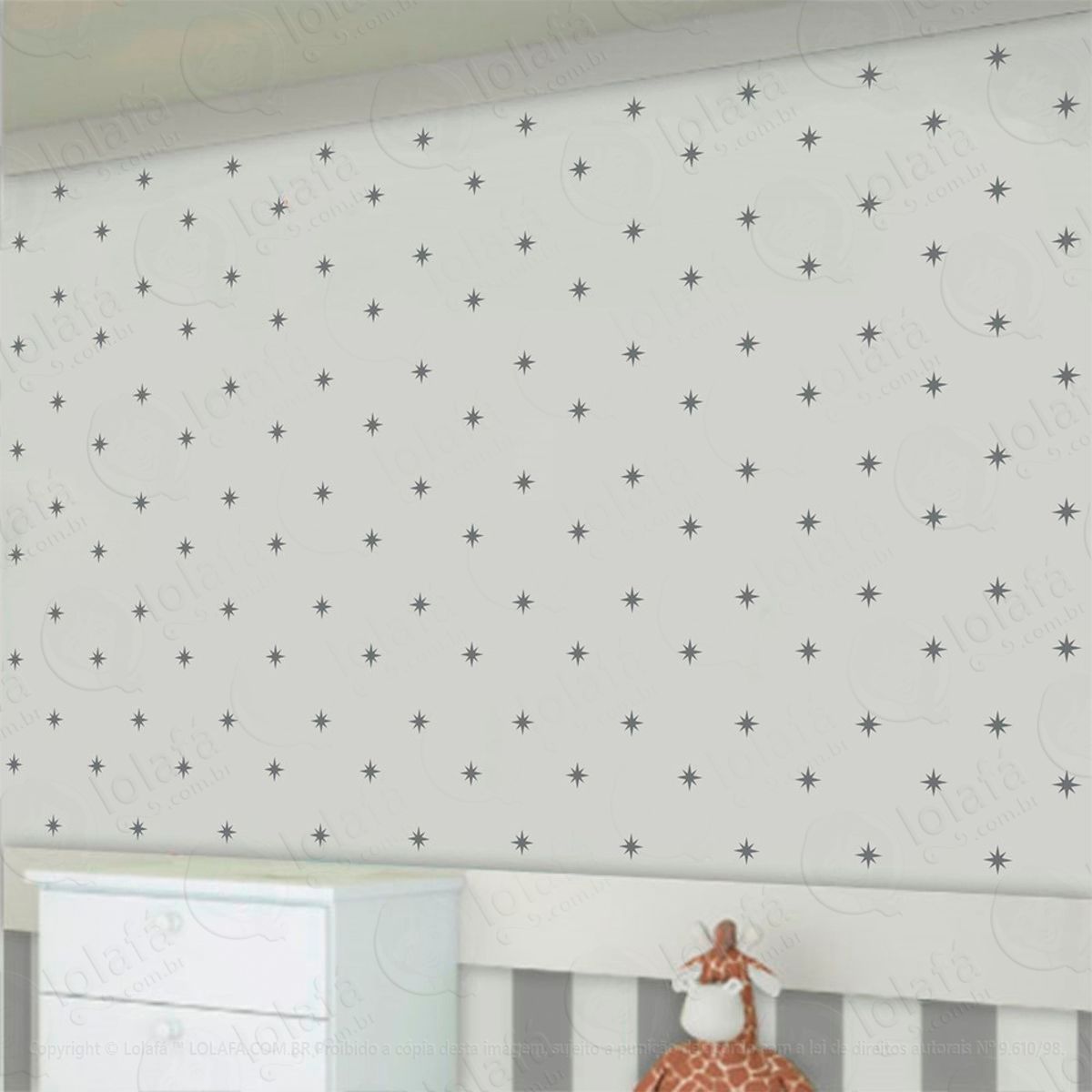 Adesivos Estrelas 96 Peças Adesivos para Quarto de Bebê Infantil Mod:1009
