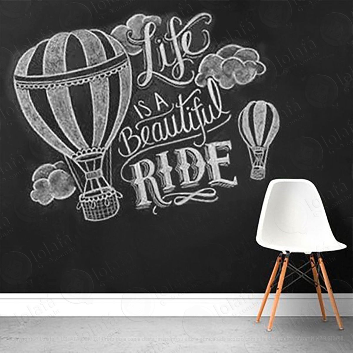 Metro Adesivo Lousa Quadro Negro de Parede para Escrever com Giz Mod:5
