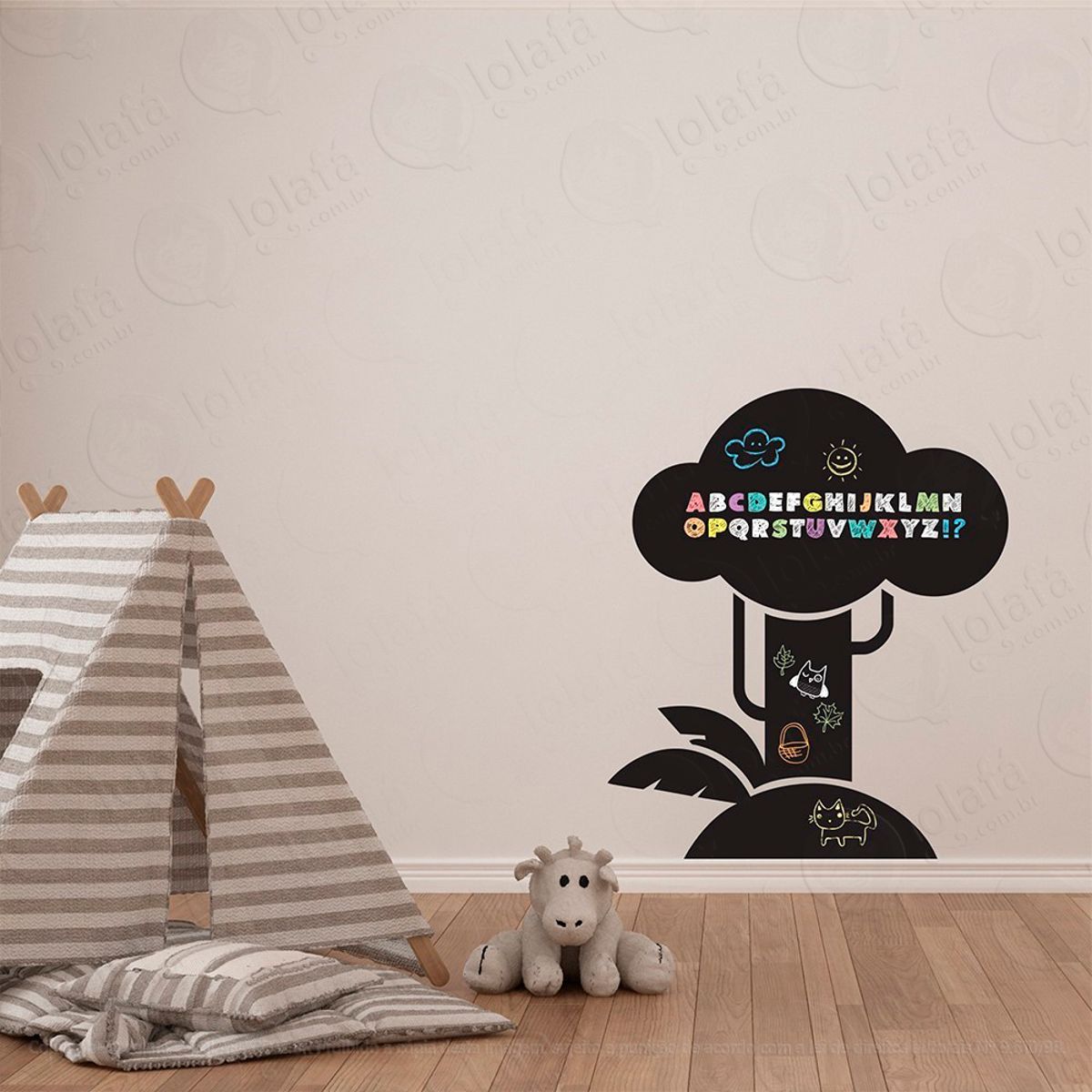 Árvore Adesivo Lousa Quadro Negro de Parede para Escrever com Giz Mod:97