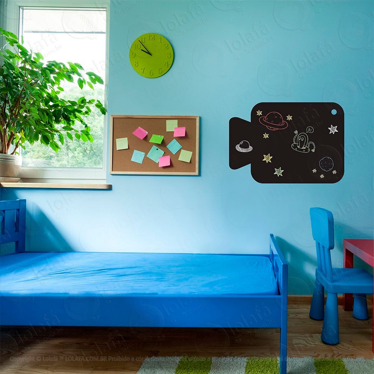 Filmadora Adesivo Lousa Quadro Negro de Parede para Escrever com Giz Mod:105