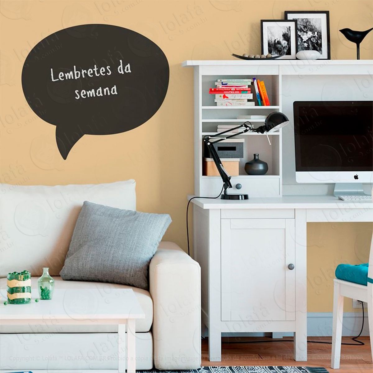 Balão Adesivo Lousa Quadro Negro de Parede para Escrever com Giz Mod:171