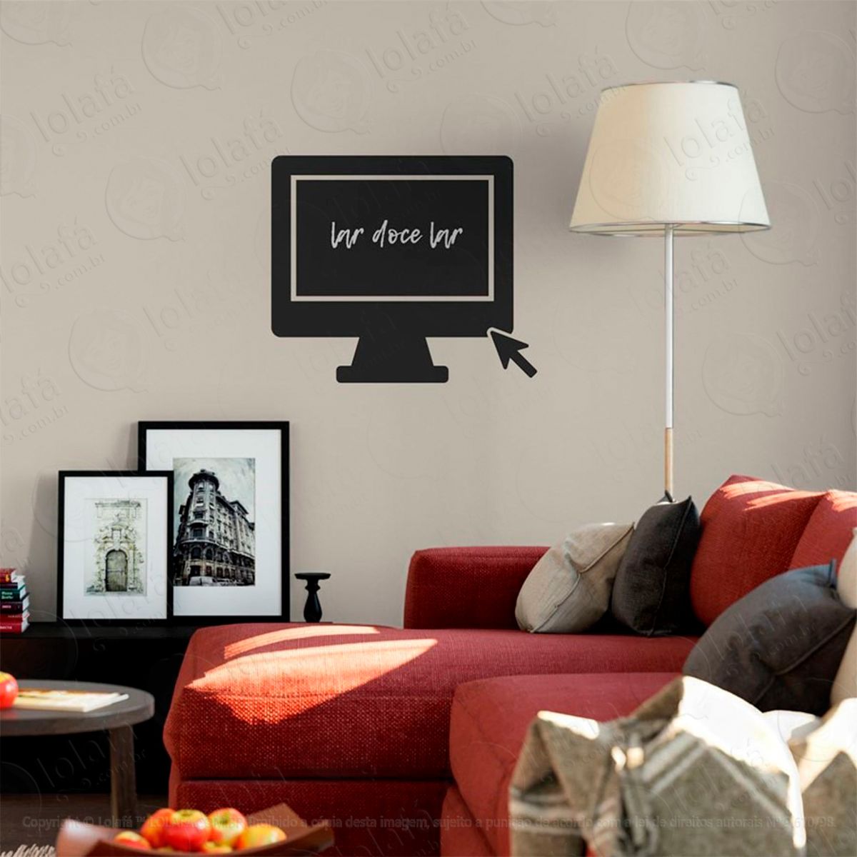 Televisão Adesivo Lousa Quadro Negro de Parede para Escrever com Giz Mod:174