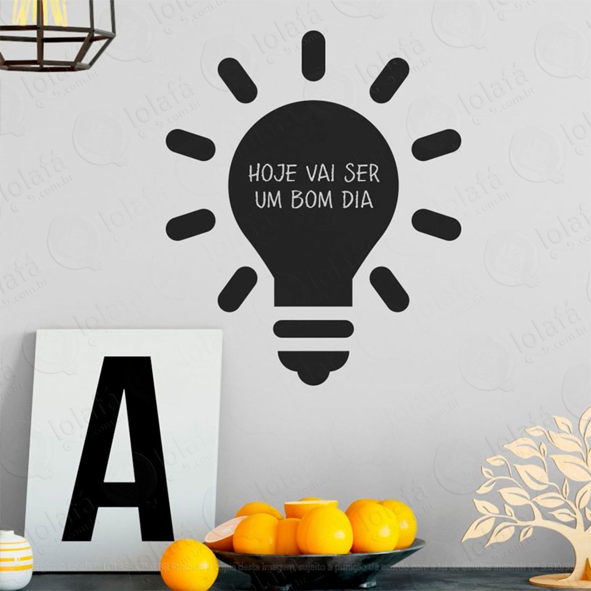 Lâmpada Adesivo Lousa Quadro Negro de Parede para Escrever com Giz Mod:178