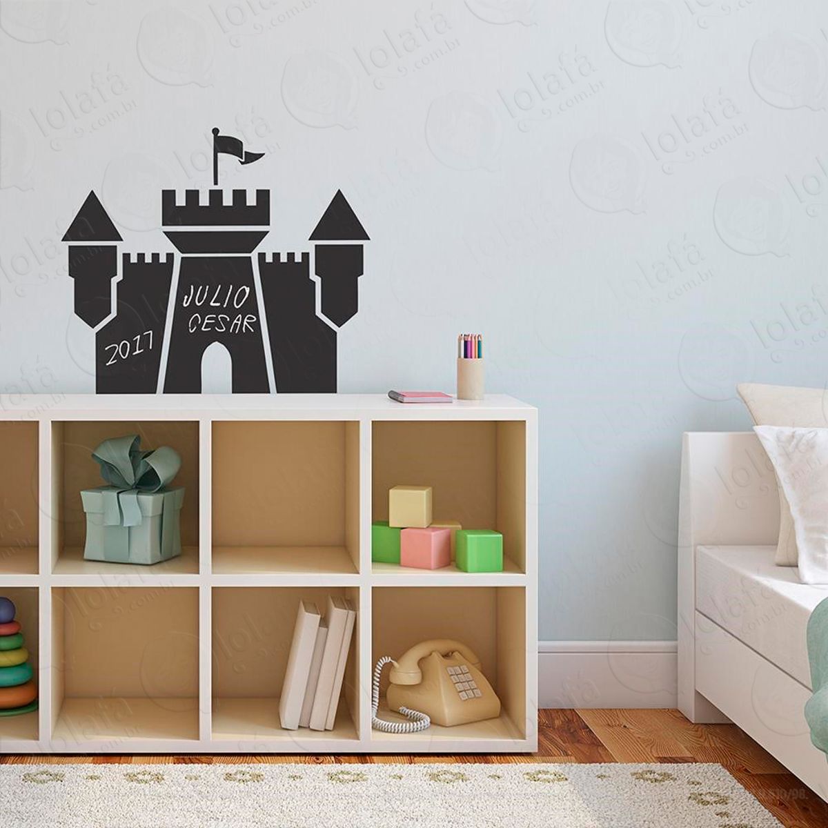 Castelo Adesivo Lousa Quadro Negro de Parede para Escrever com Giz Mod:290